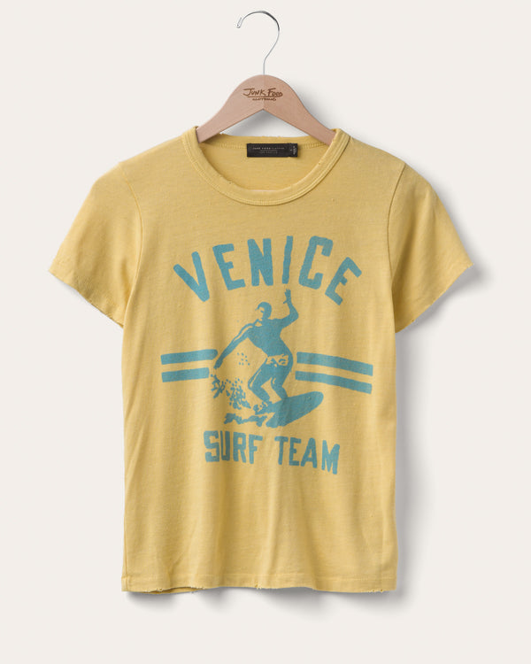 junk food clothing Women's Venice Surf Team Original Tee Dusty Citron