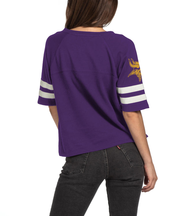 Junk Food Clothing Women's Vikings Vneck Tee PURPLE