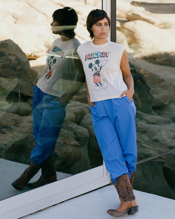 Junk Food Clothing Women's Waving Mickey Vintage Tissue Tank Birch