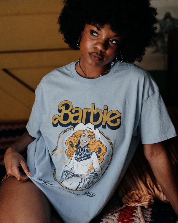 Junk Food Clothing Women's What Would Barbie Do Flea Market Tee Light Blue