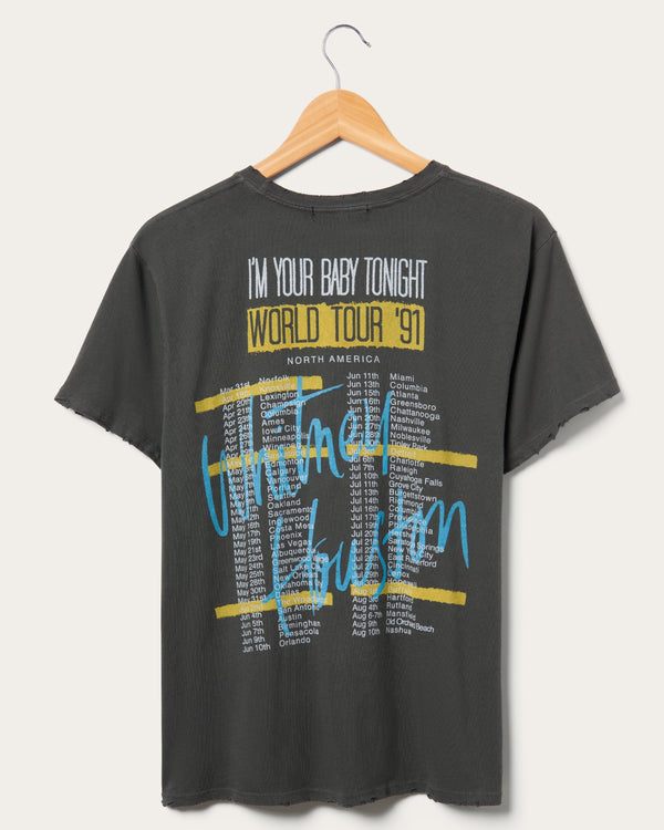 Junk Food Clothing Women's Whitney Houston Im You Baby Tonight Vintage Tee Vintage Black