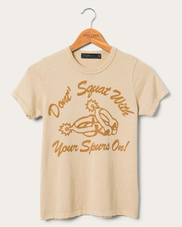 junk food clothing Women's With Your Spurs on Original Tee Camel