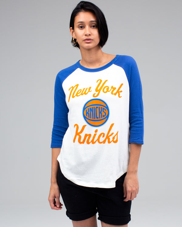 Junk Food Clothing WOMENS KNICKS RAGLAN SUGAR / LIBERTY