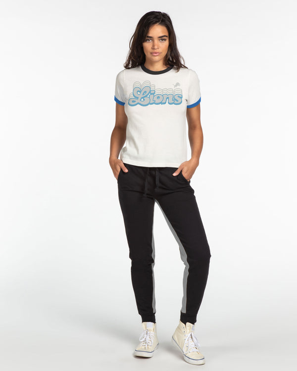 Junk Food Clothing WOMENS LIONS RETRO RINGER TEE VINTAGE WHITE