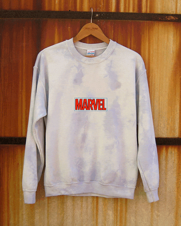 junk food clothing WOMENS MARVEL TIE DYE FLEECE TIE DYE