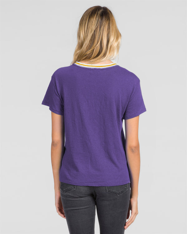 Junk Food Clothing WOMENS VIKINGS KICKOFF CREW PURPLE