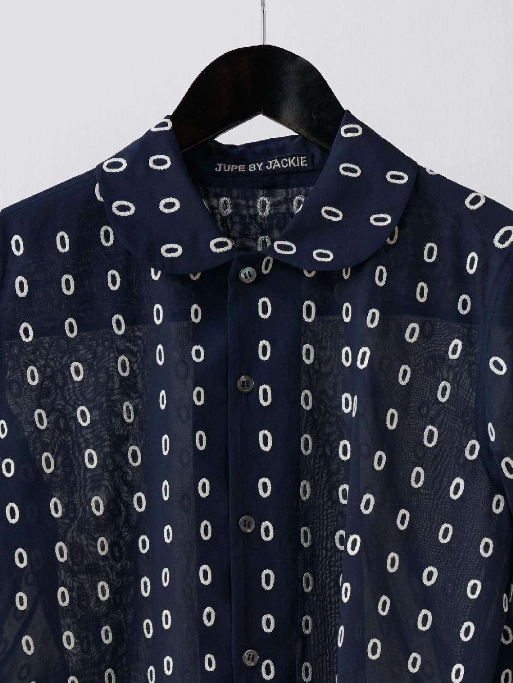 Jupe By Jackie Aguas Sh - Navy 100% Swiss Cotton Voile Cream