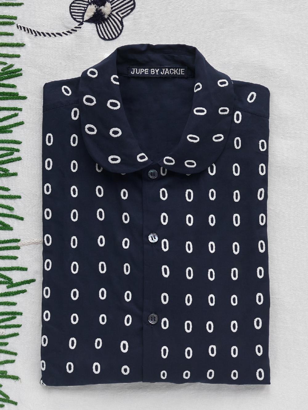 jupe by jackie Aguas Sh - Navy 100% Swiss cotton voile cream