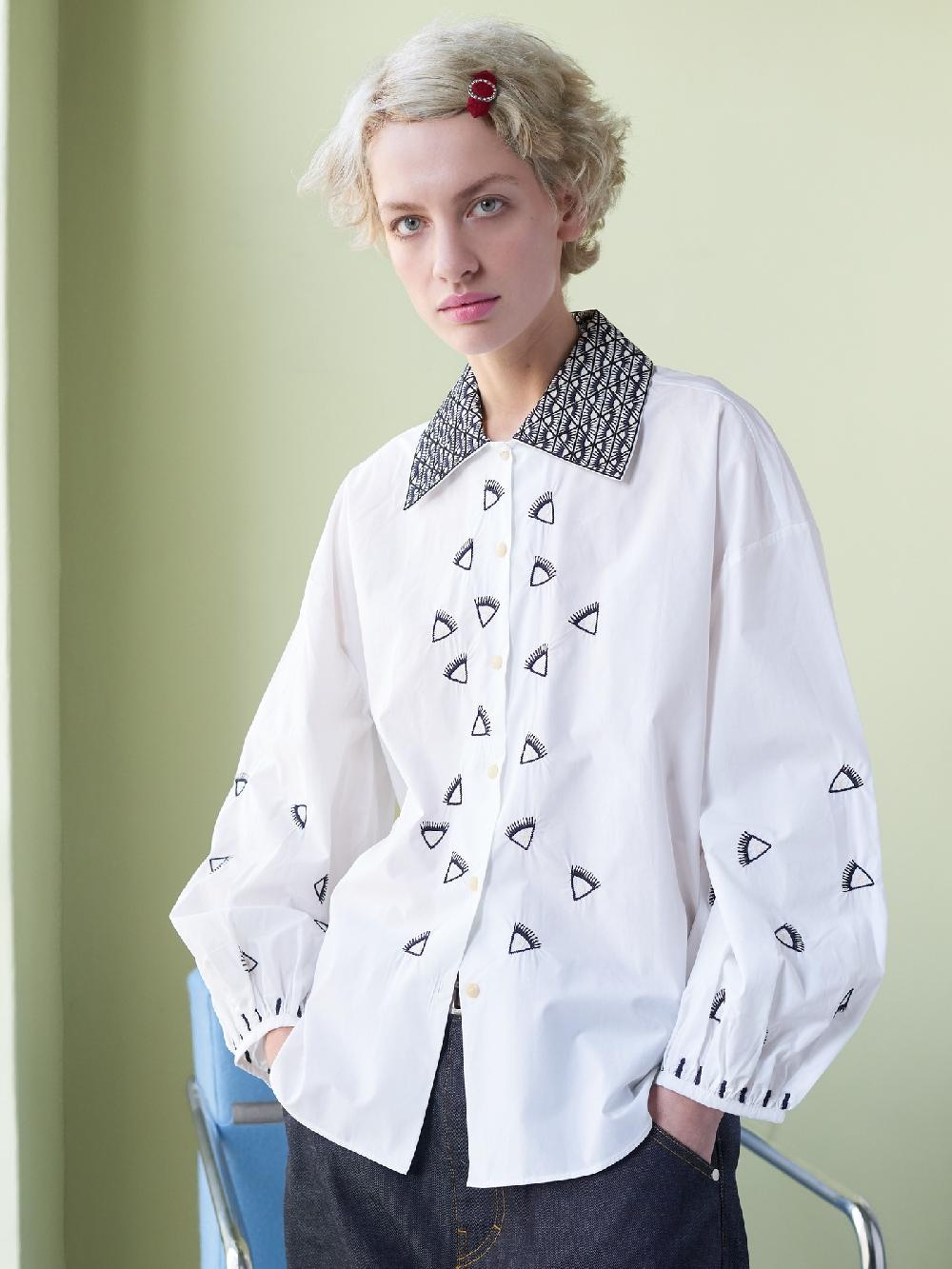 jupe by jackie Amandier - (Off) White 100% cotton poplin Tops+Shirts
