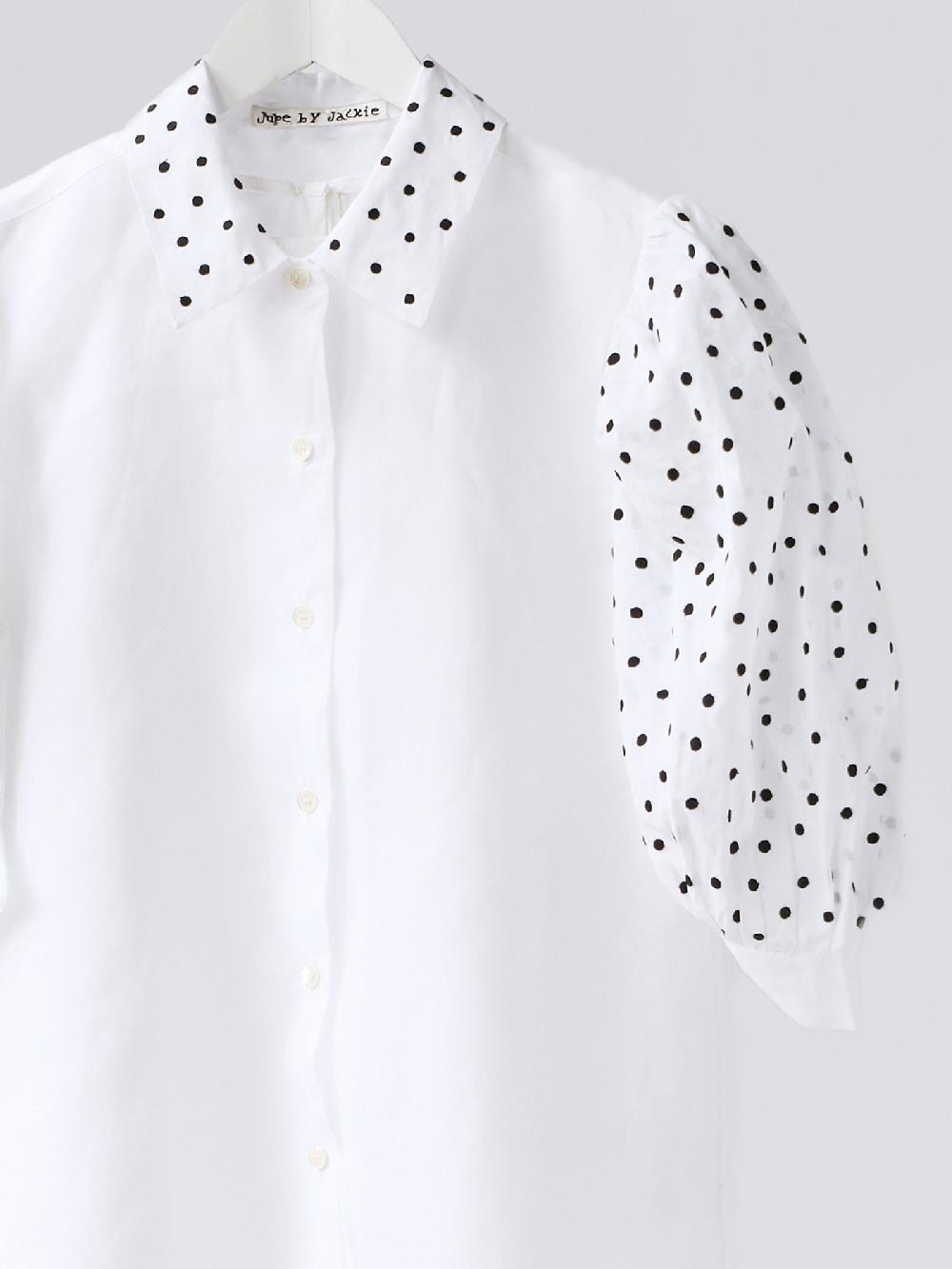 Jupe By Jackie Anjoly - (Off) White 100% Cotton Poplin Tops+Shirts