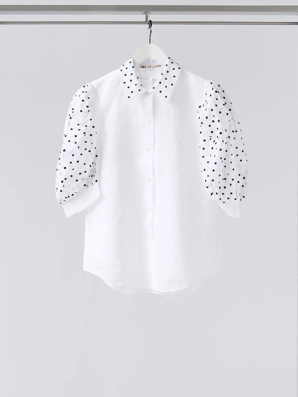 jupe by jackie Anjoly - (Off) White 100% cotton poplin Tops+Shirts