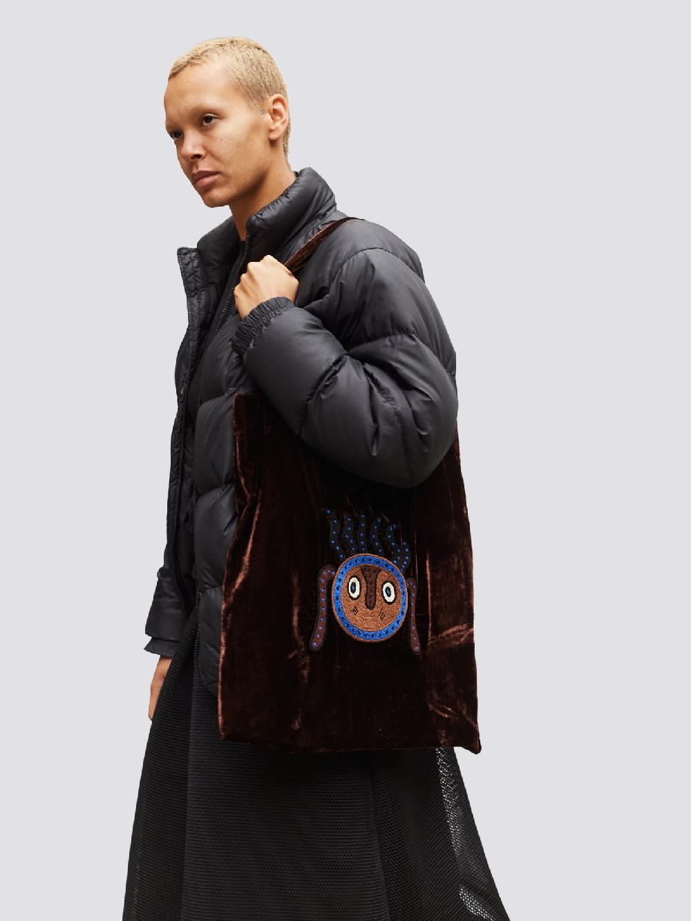 jupe by jackie Arctic II - Brown 100% silk velvet Graphic