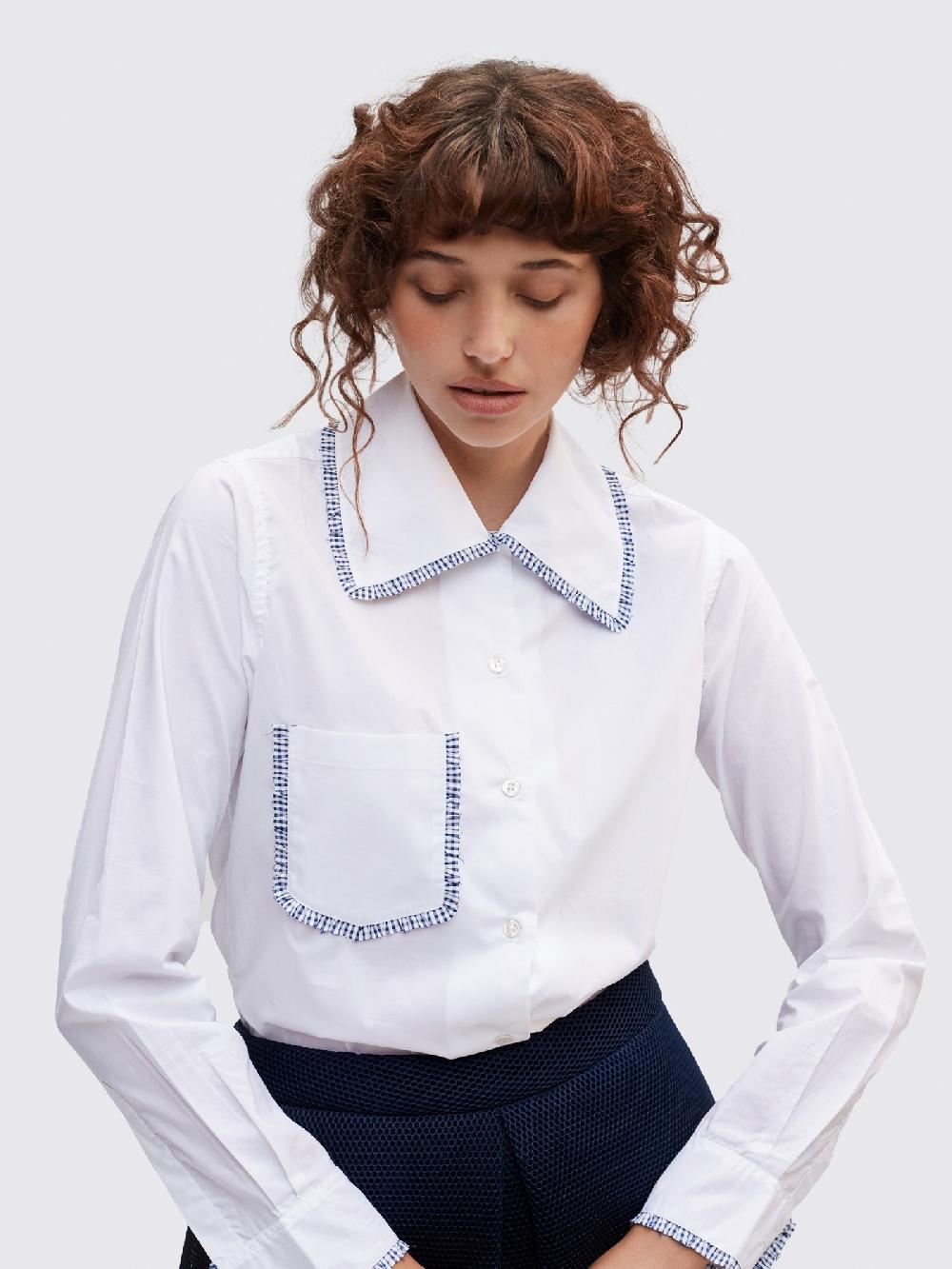 jupe by jackie Arles - (Off) White 100% cotton poplin Tops+Shirts