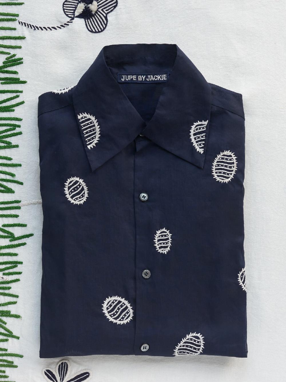 jupe by jackie Armador - Navy 100% Swiss cotton voile Less