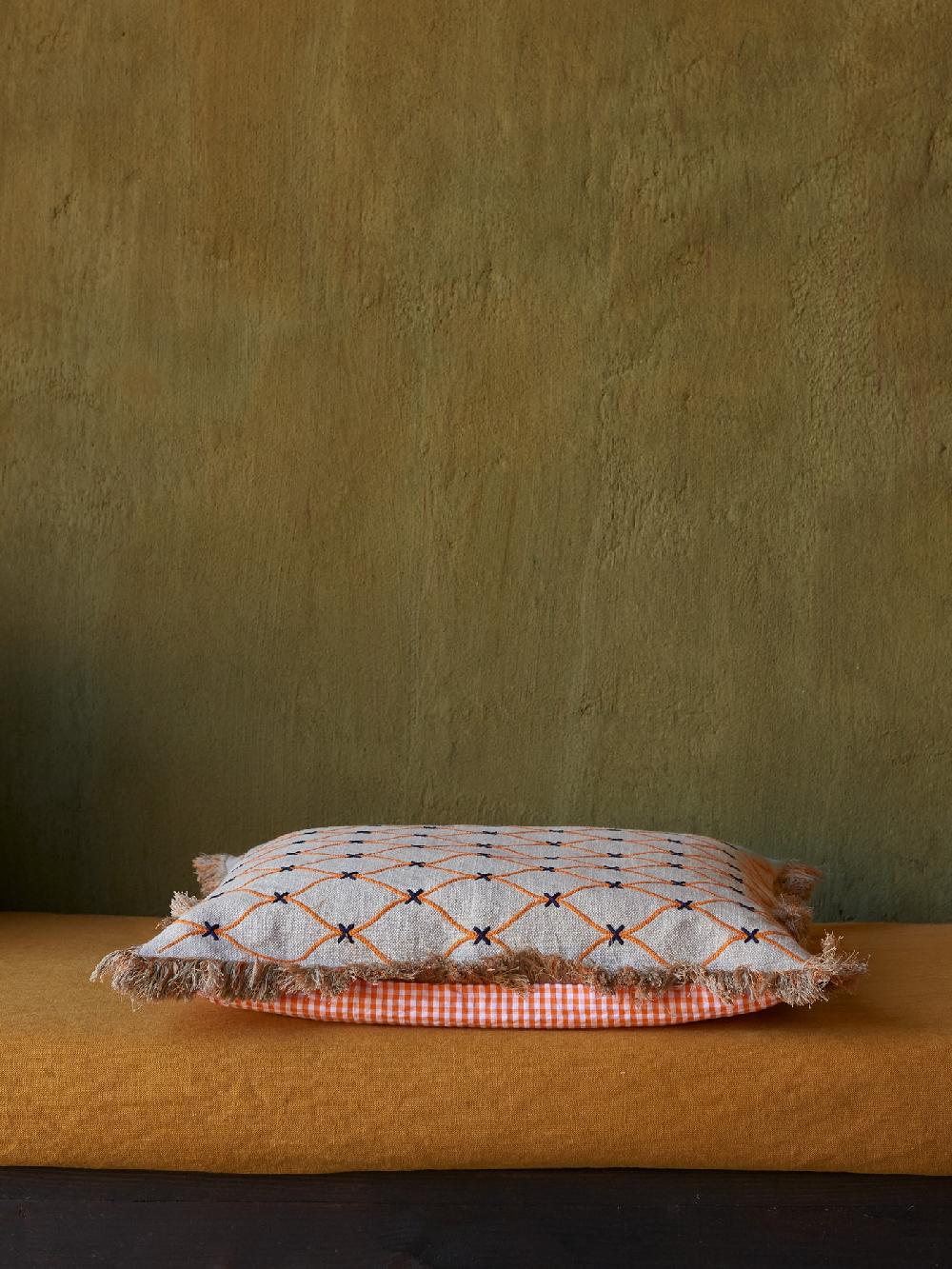 jupe by jackie Balder - Beige 100% cotton Fringe Border Graphic