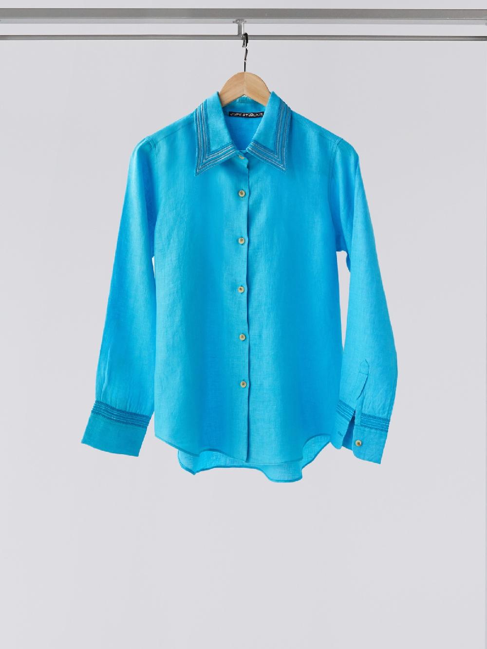 jupe by jackie Belluga - Blue 100% cotton poplin Tops+Shirts