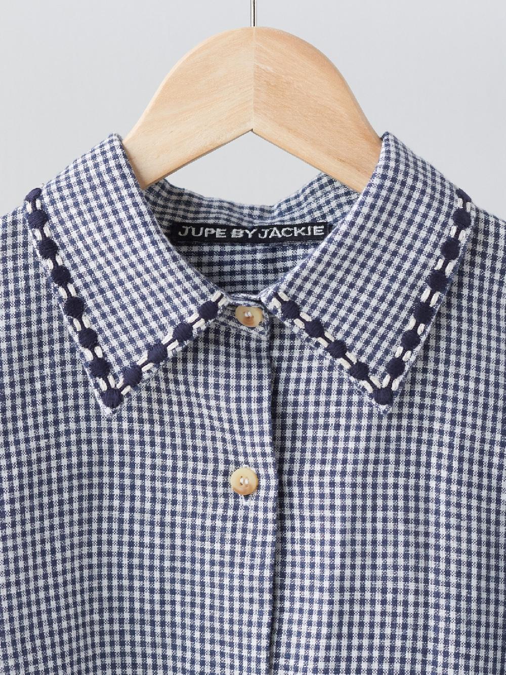 Jupe By Jackie Bergonie - Navy 100% Linen Three Quarter Sleeves Tops+Shirts More