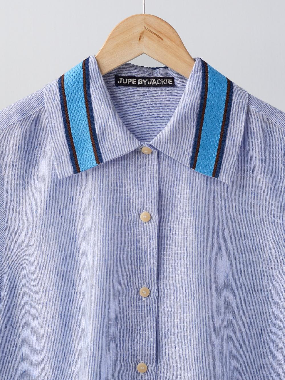 Jupe By Jackie Bluebell - Light Blue 100% Linen Tops+Shirts