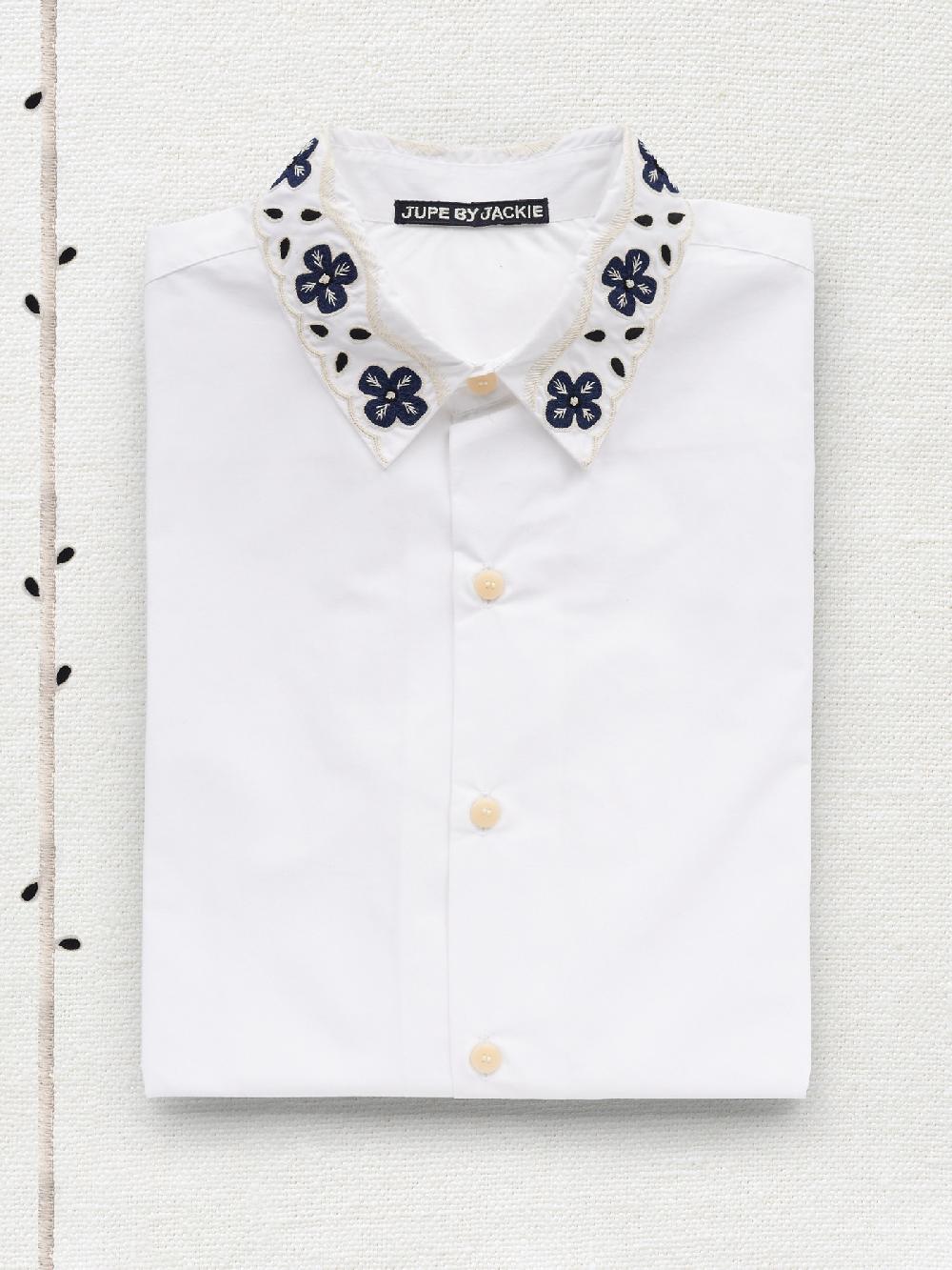 jupe by jackie Bourny - (Off) White 100% cotton poplin Tops+Shirts