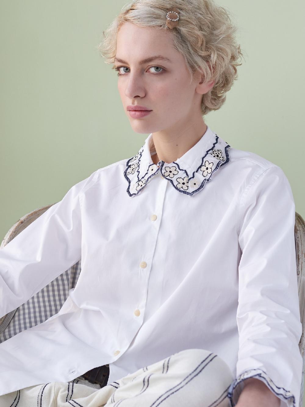 jupe by jackie Cecil - (Off) White 100% cotton poplin Tops+Shirts