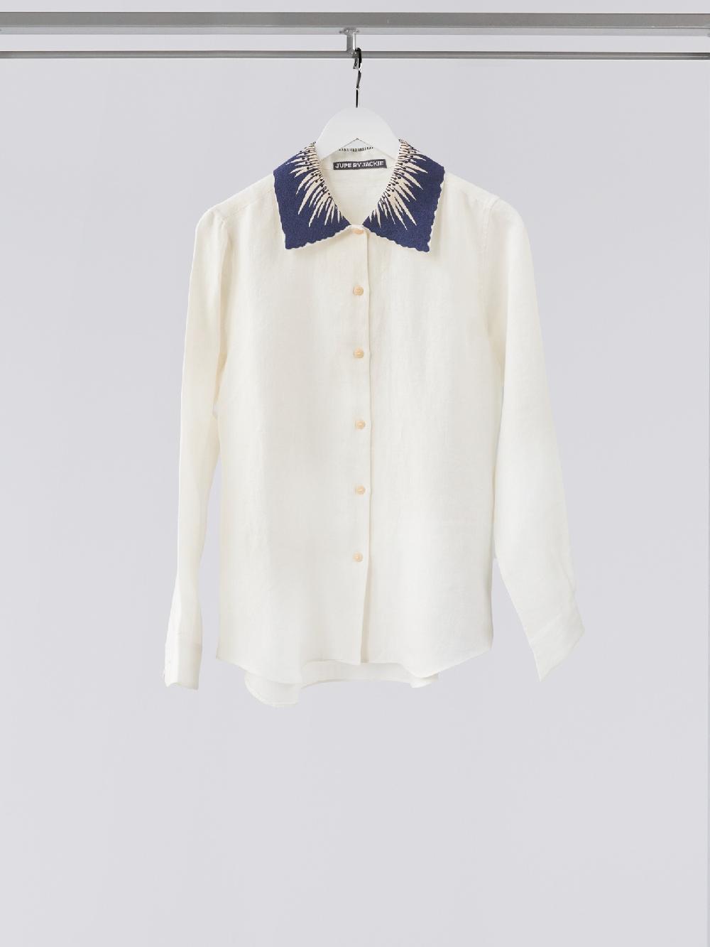 jupe by jackie Cestrum - (Off) White 100% linen Tops+Shirts