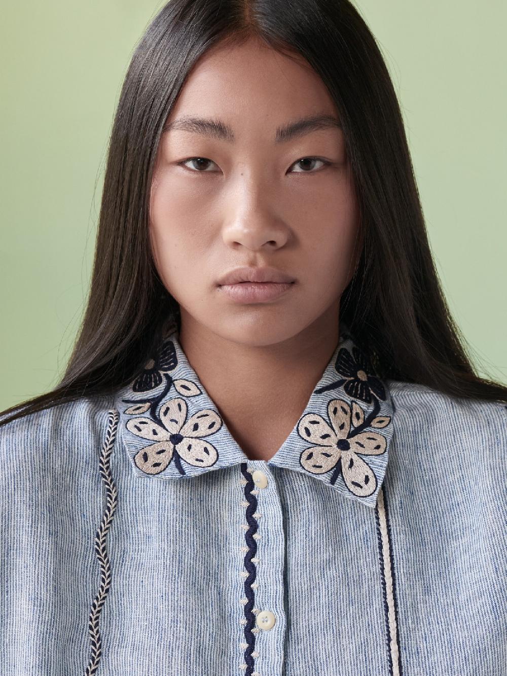 Jupe By Jackie Codolate - Blue 100% Linen Tops+Shirts More