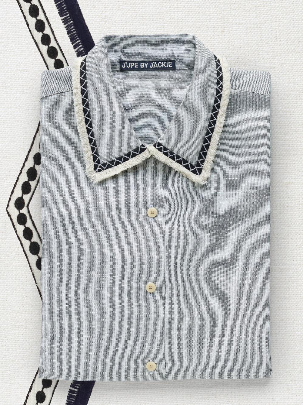 jupe by jackie Cota - Black striped 100% cotton Tops+Shirts