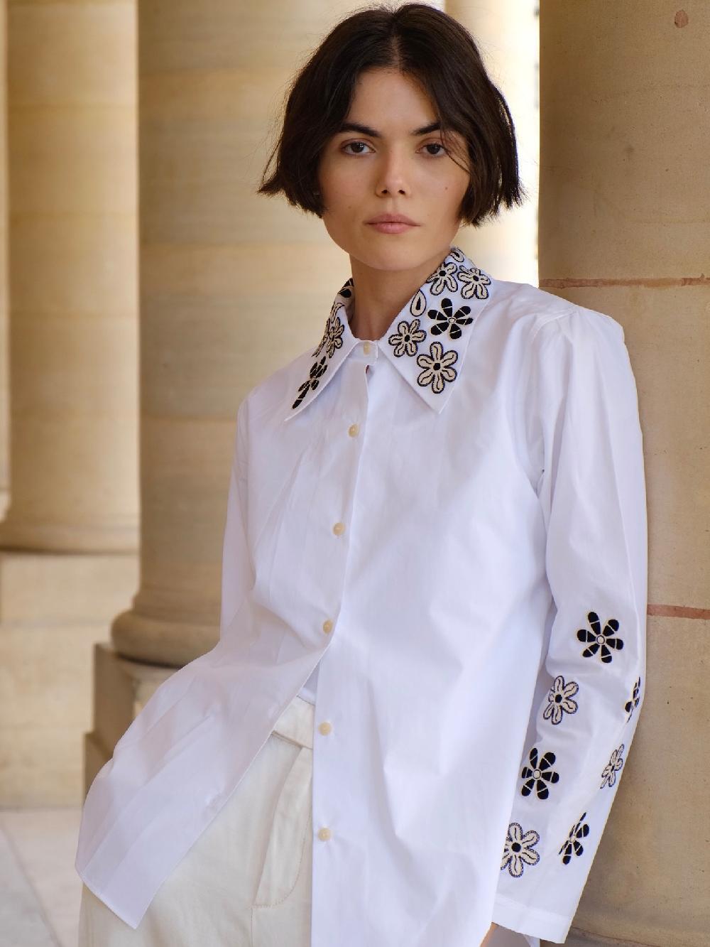 jupe by jackie Dempster - (Off) White 100% cotton poplin Tops+Shirts