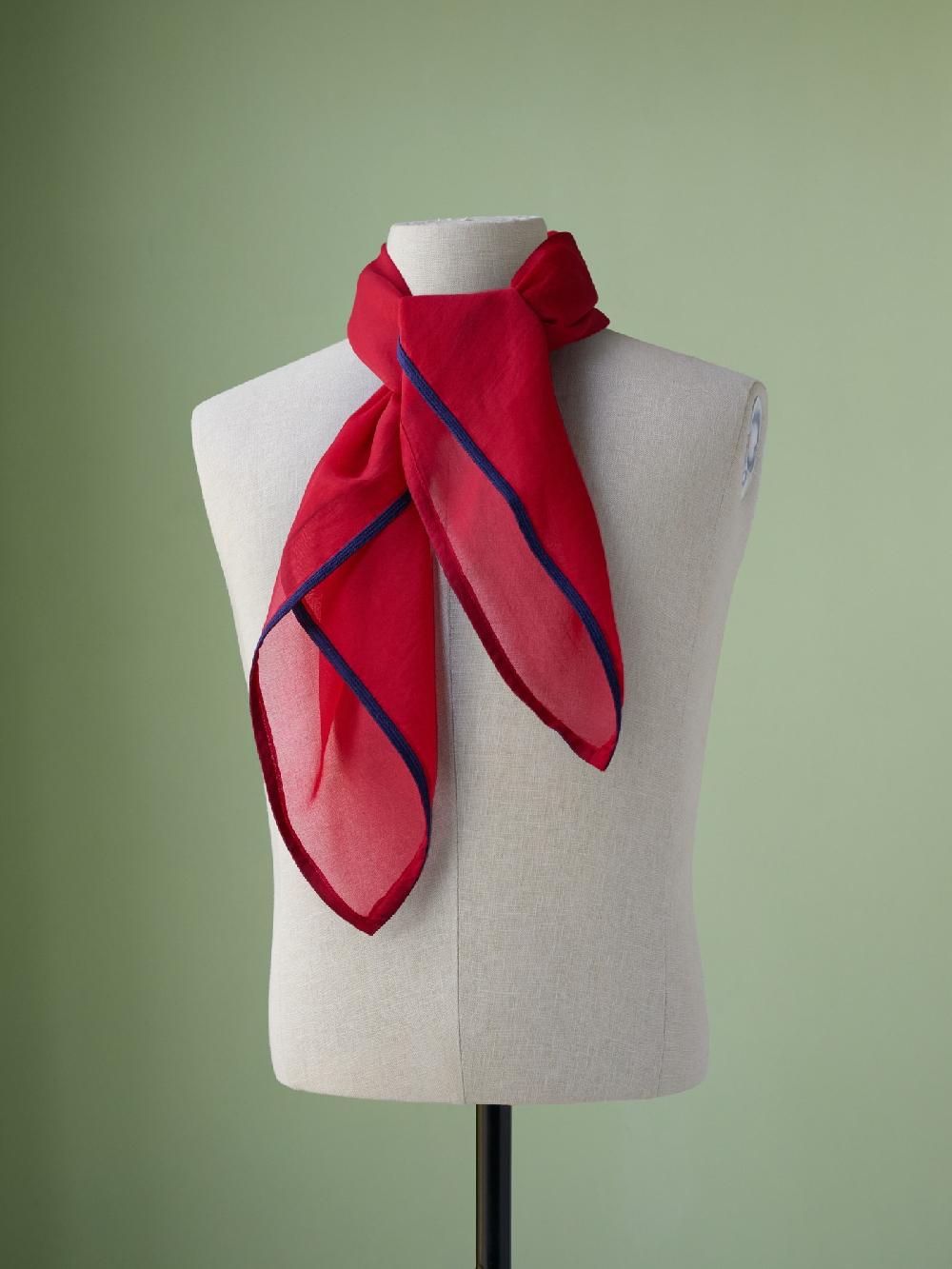 jupe by jackie Fairfax Double - Red 100% silk organza Scarfs