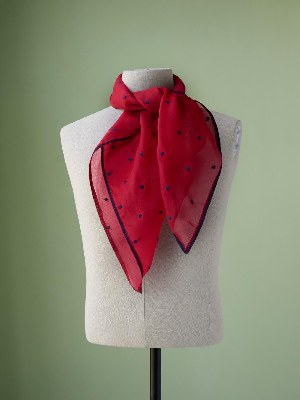 jupe by jackie Fairfax P on red - Red 100% silk organza Scarfs