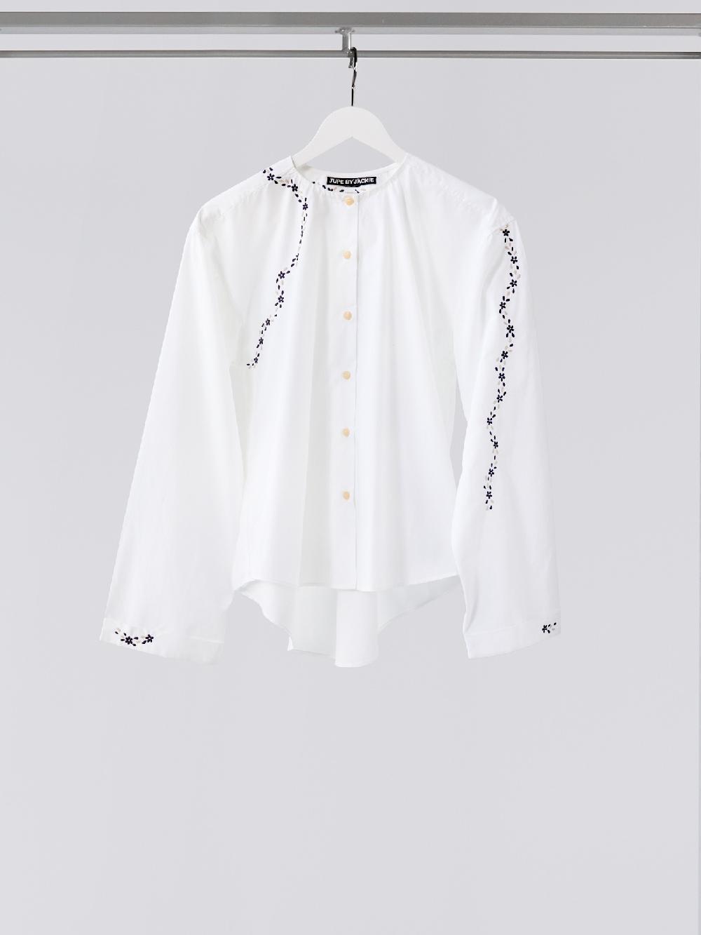 jupe by jackie Fayal - (Off) White 100% cotton poplin Long sleeves Tops+Shirts