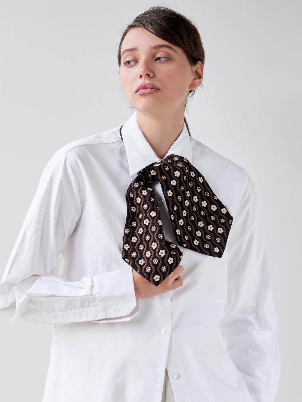 jupe by jackie Fielding - Black linen wool blend Ties