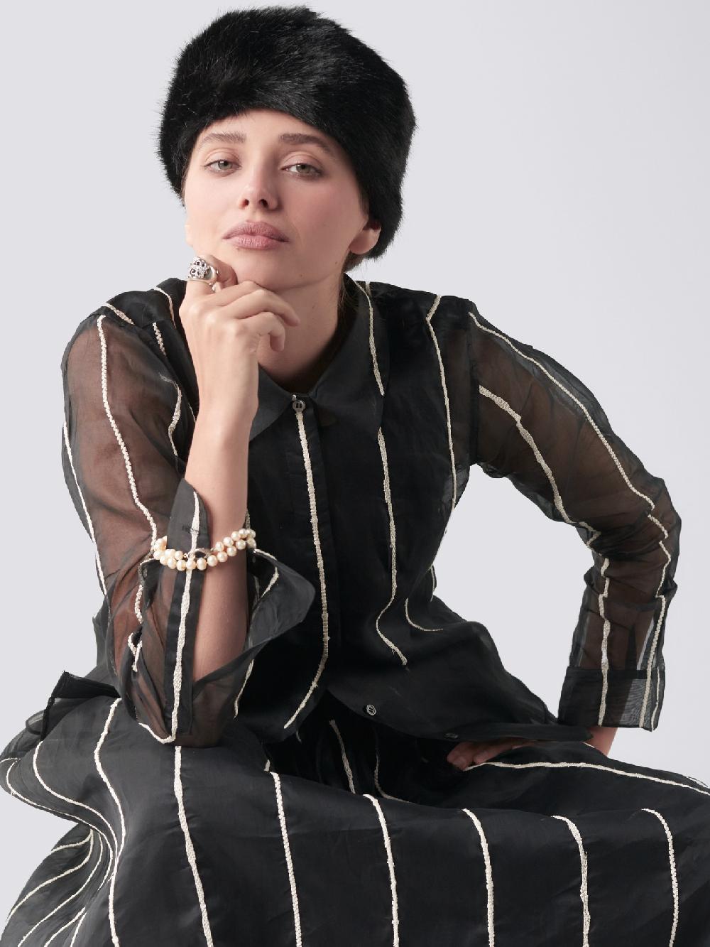 Jupe By Jackie Freas Skirt - Black 100% Cotton Organdie