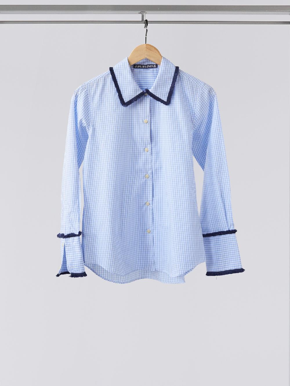 jupe by jackie Grass Sh - Blue 100% cotton poplin Long sleeves navy