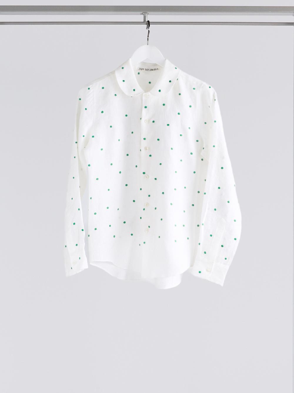 Jupe By Jackie Green Dots - (Off) White Cotton Linen Blend