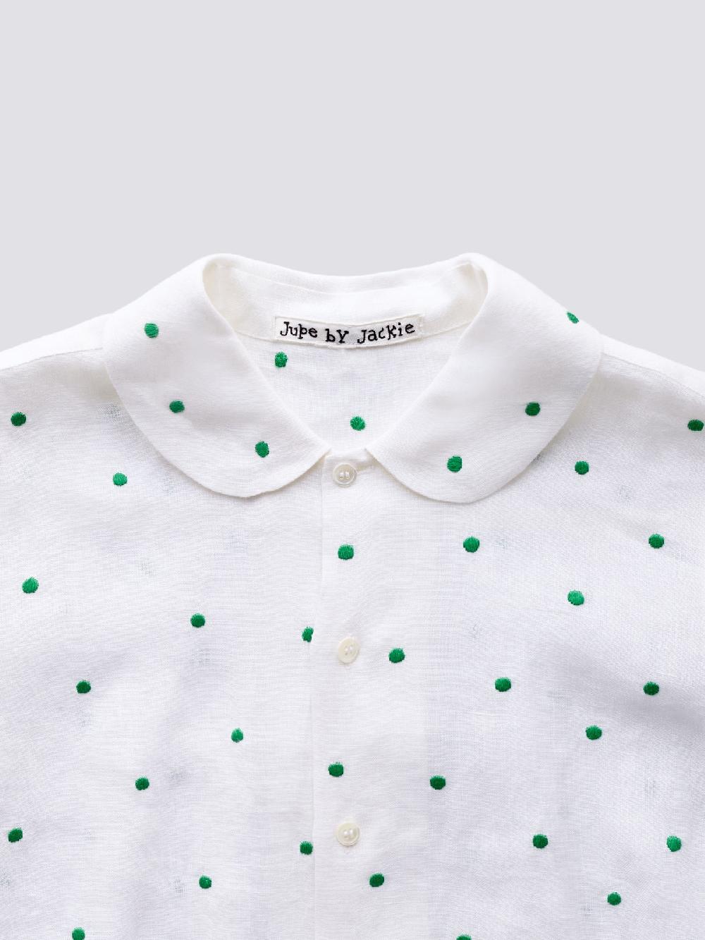Jupe By Jackie Green Dots - (Off) White Cotton Linen Blend