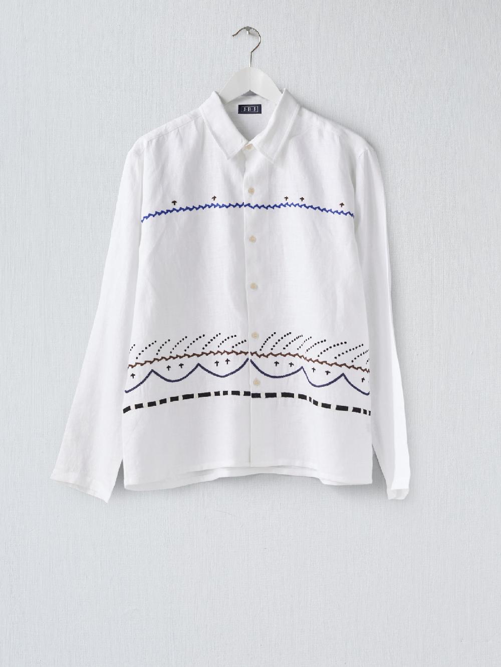 jupe by jackie Hannes - (Off) White 100% linen Long sleeves