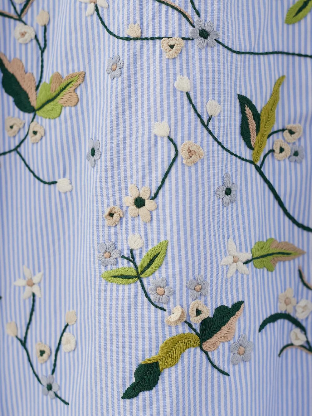 Jupe By Jackie Hella - Light Blue 100% Cotton Poplin Tops+Shirts Green