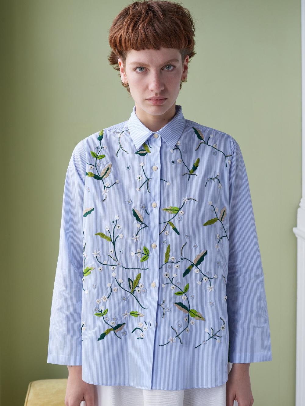 jupe by jackie Hella - Light Blue 100% cotton poplin Tops+Shirts green