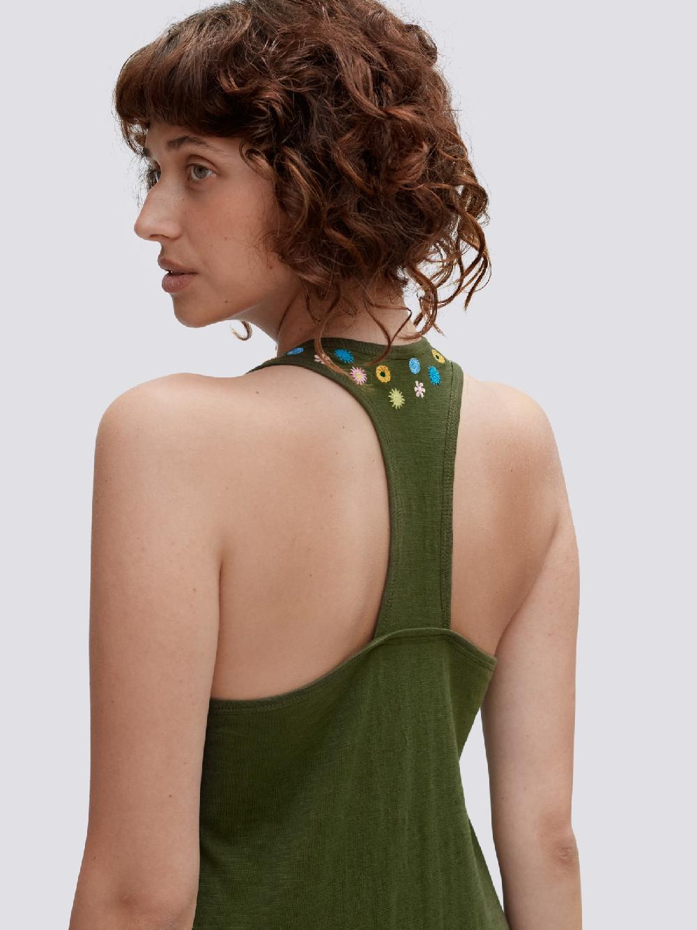 Jupe By Jackie Hertali Dr. - Green 98% Cotton 2% Elastine