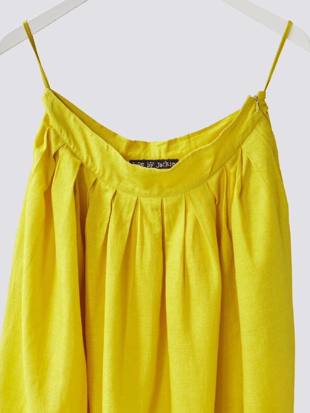 Jupe By Jackie Juliette - Yellow Cotton Linen Blend Skirts