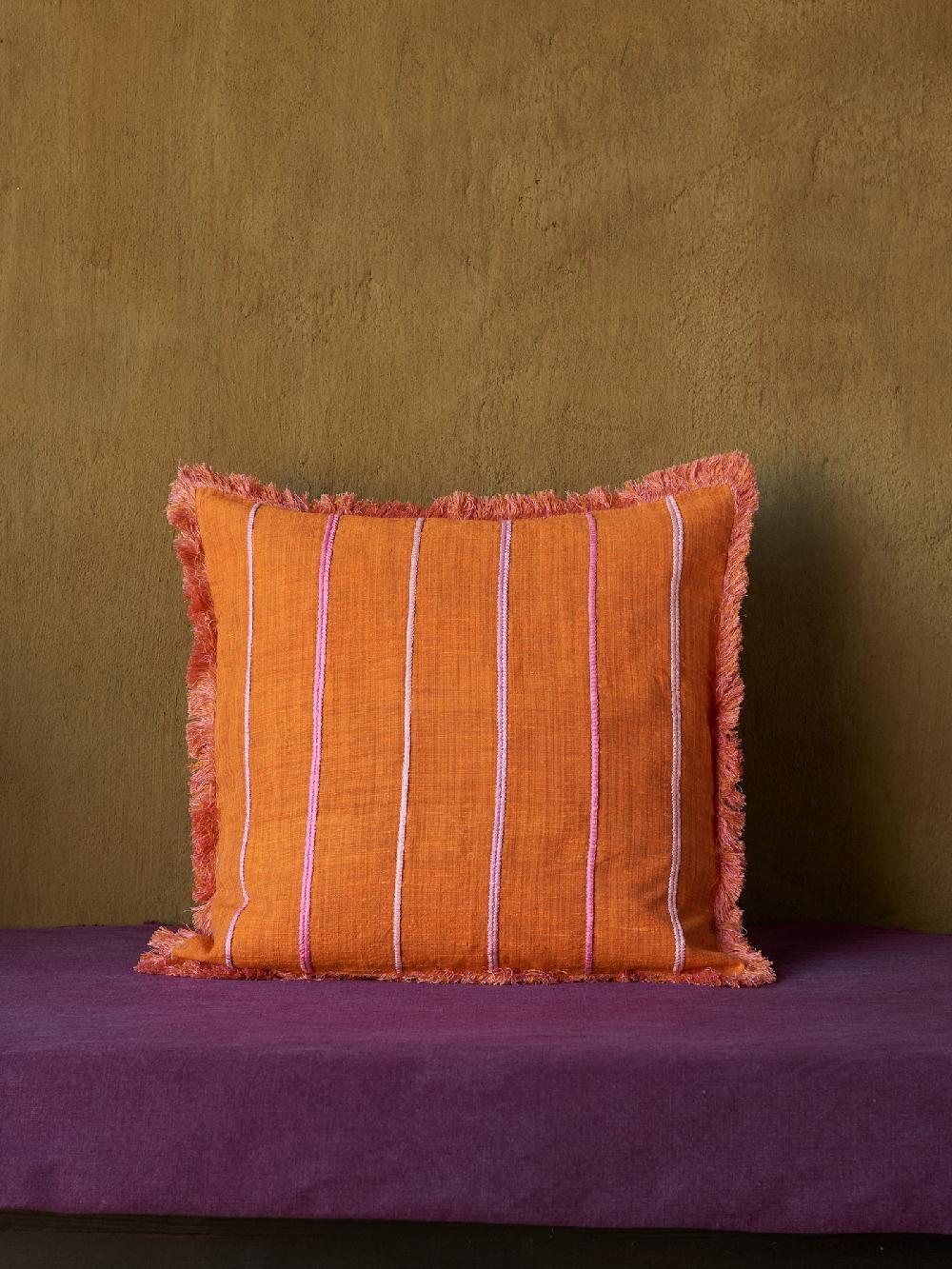 jupe by jackie Angrand - Orange 100% silk Graphic