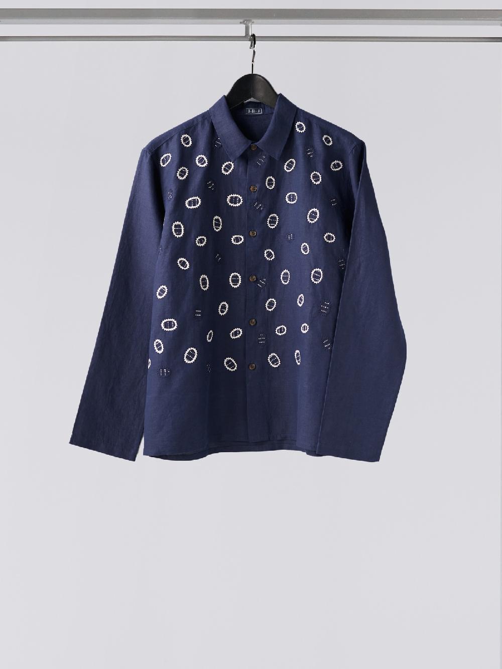 jupe by jackie Armador M - Navy 100% linen