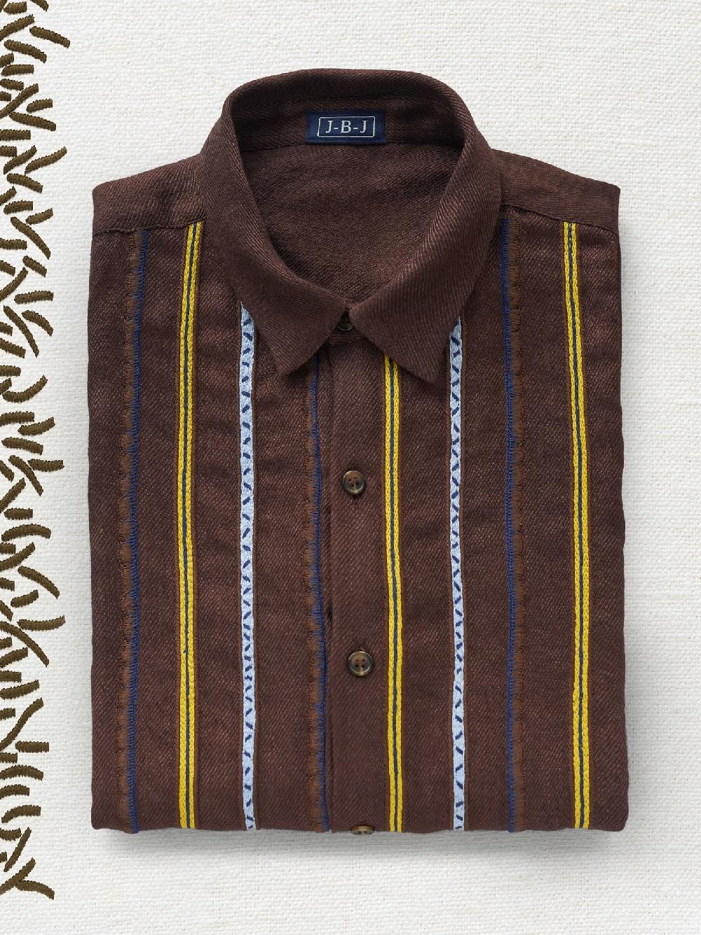 jupe by jackie Askin - Brown linen wool mix