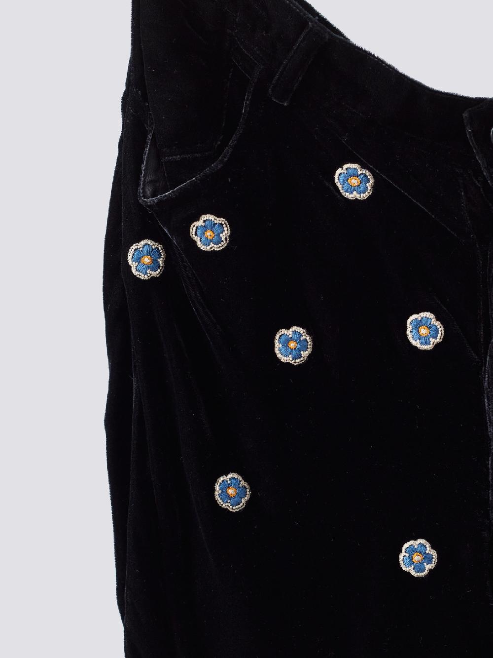 Jupe By Jackie Bash - Black 100% Silk Velvet Pants