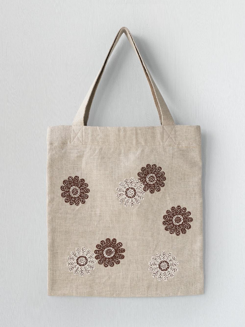 jupe by jackie Bloom - Beige 100% linen Floral