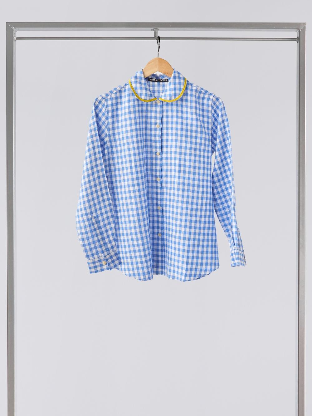 Jupe By Jackie Blue Checks PJ - Blue 100% Linen