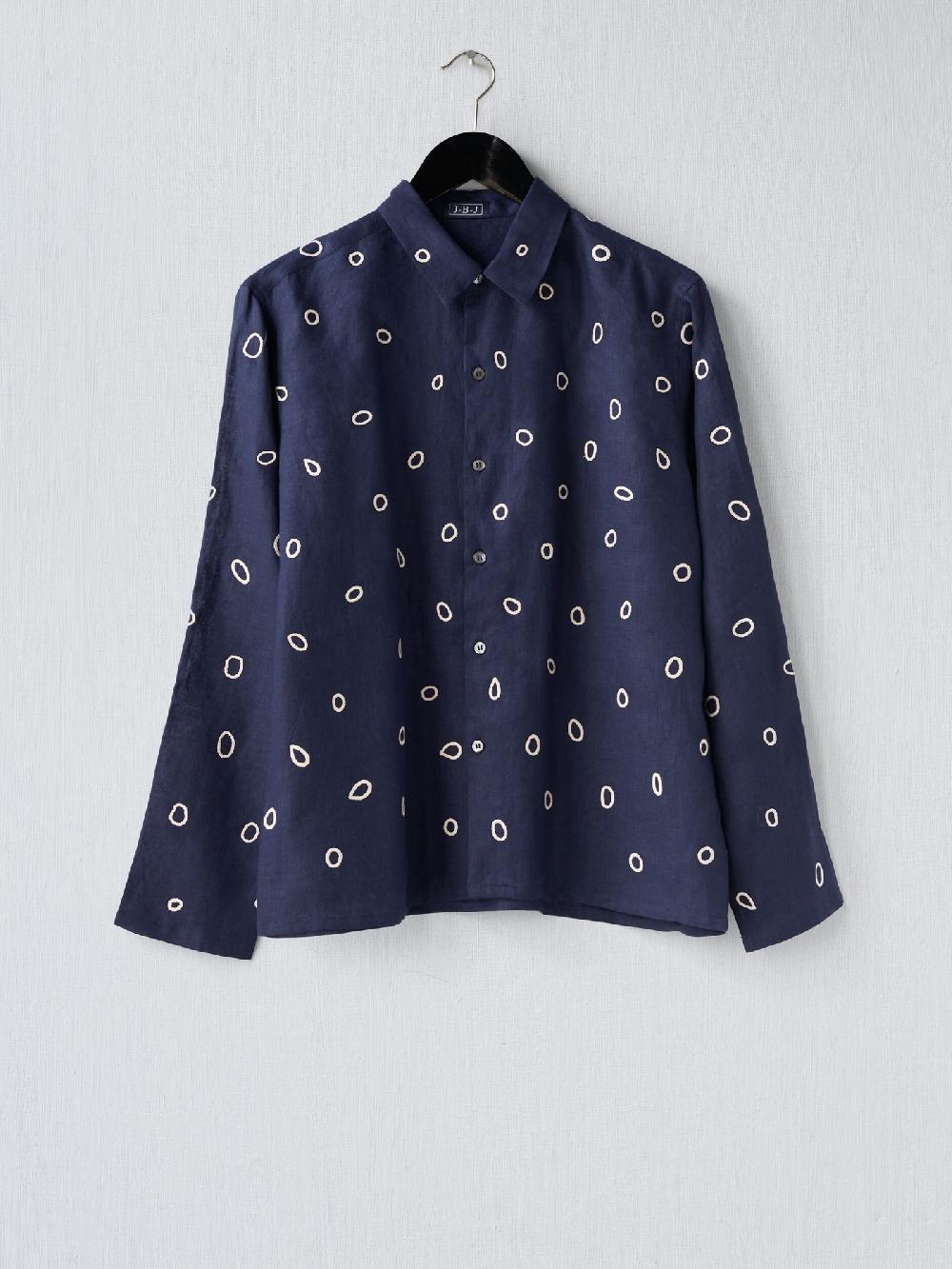 jupe by jackie Borage - Navy linen wool blend