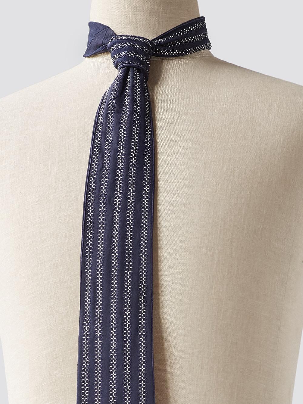 Jupe By Jackie Boxed In Lines - Navy 100% Silk