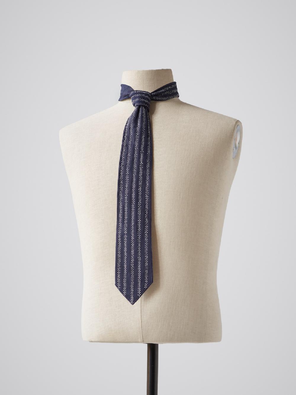 jupe by jackie Boxed in Lines - Navy 100% silk